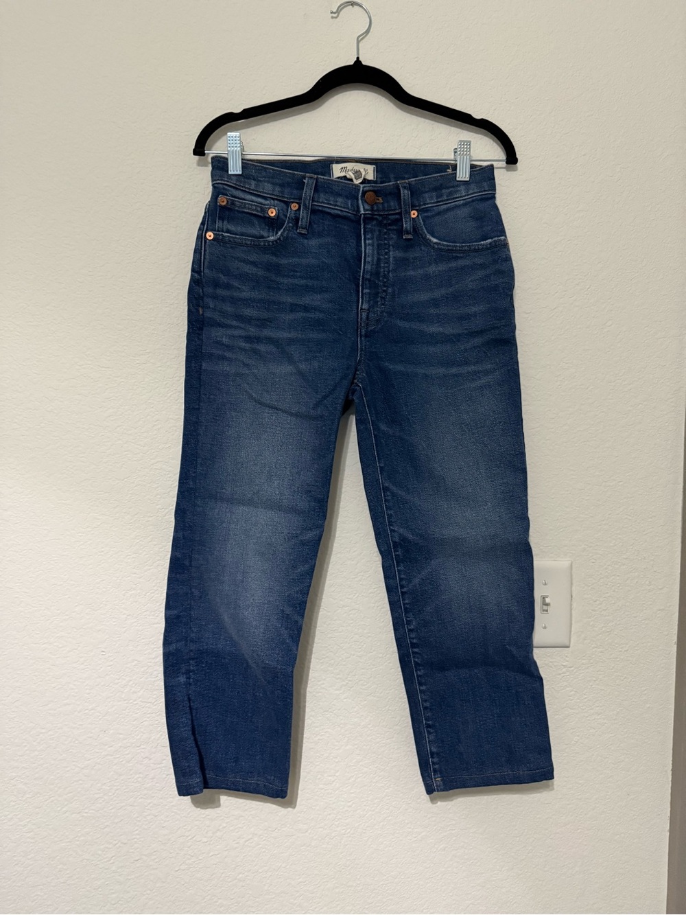 Madewell Dark Blue Straight-Leg Jeans